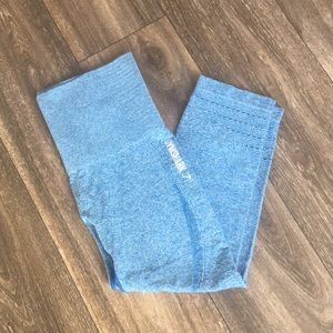 Gymshark Blue Cropped Seamless Leggings